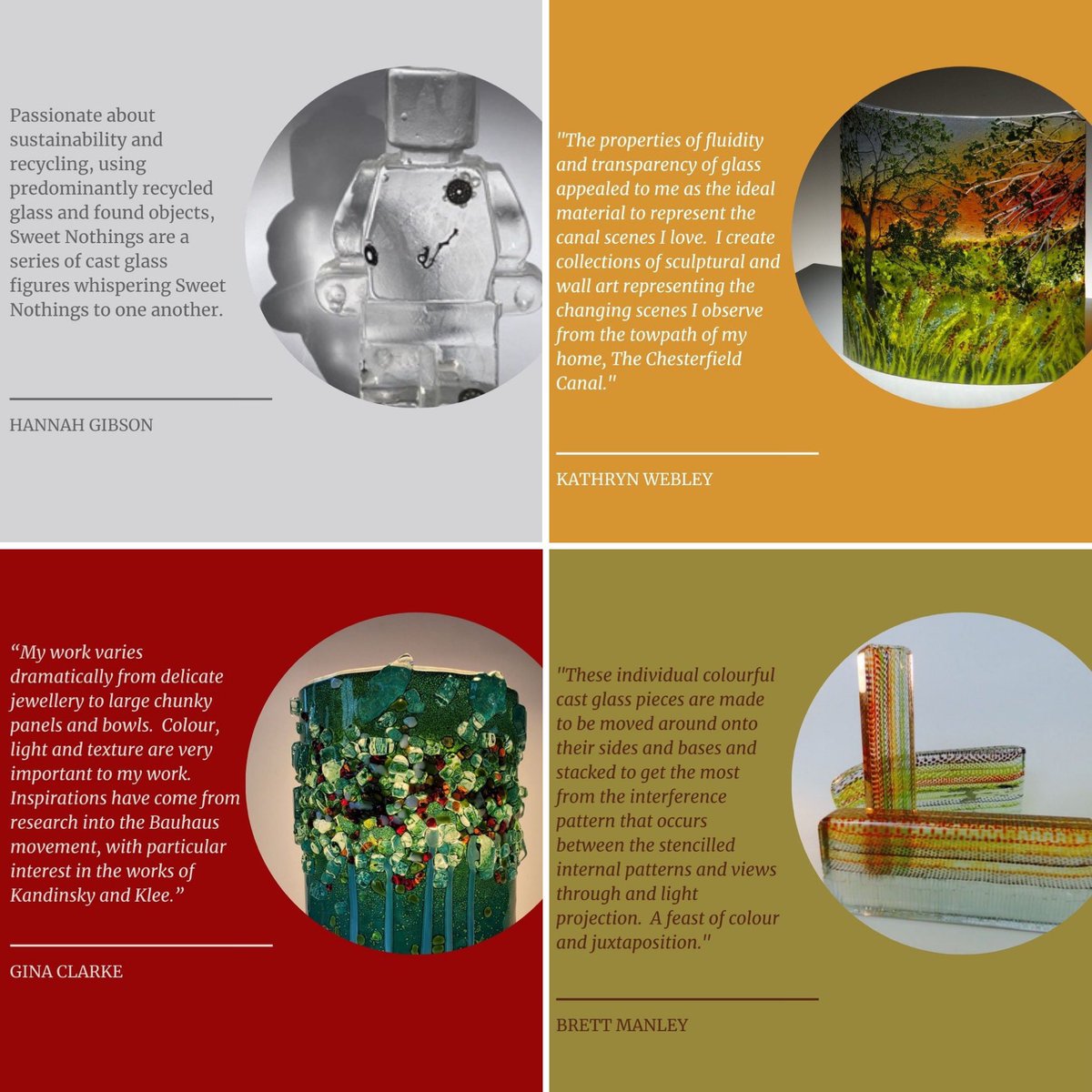 CraftLeeds's tweet image. Our collaborative showcase with @CGSUK #thejoyofglass starts 23rd April. This 2 part show is a curation of 25 #glassmakers in total; today we share with you the 13 amazing #glassartists from Part I. To find out more visit bit.ly/3IhYyCh #whatson #leeds #yorkshire #glass