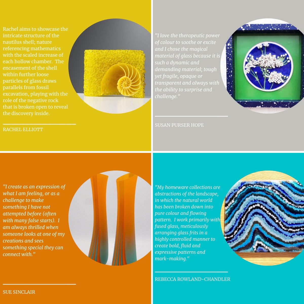 CraftLeeds's tweet image. Our collaborative showcase with @CGSUK #thejoyofglass starts 23rd April. This 2 part show is a curation of 25 #glassmakers in total; today we share with you the 13 amazing #glassartists from Part I. To find out more visit bit.ly/3IhYyCh #whatson #leeds #yorkshire #glass