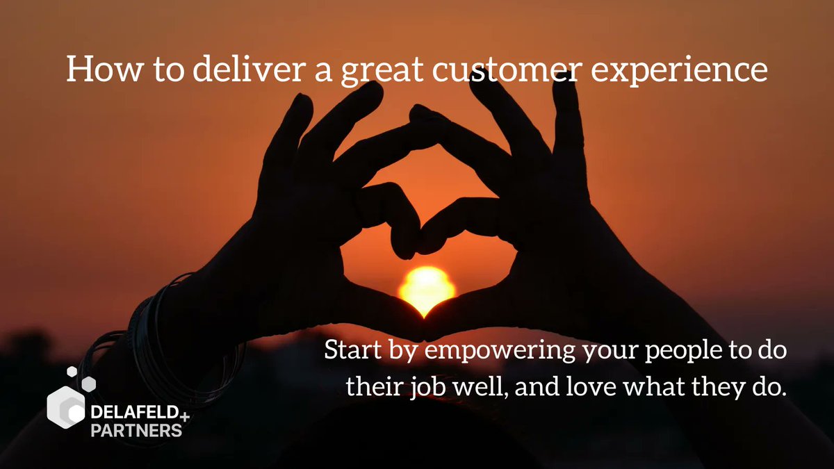 Delivering a great #customerexperience starts with a great #EmployeeExperience 

Your people are what makes your business tick. 

Empower your people to do their job well, and really love what they do, and watch the knock-on effect this has on your customers.