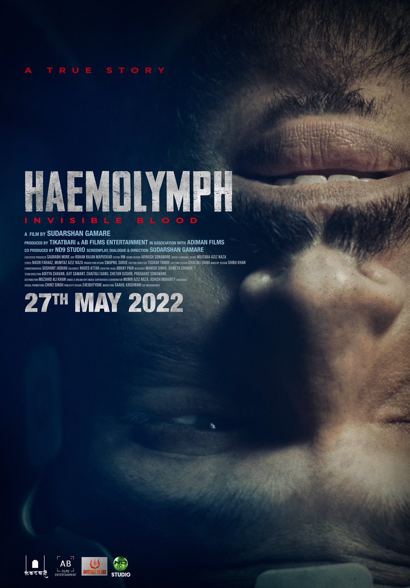 Tutejajoginder's tweet photo. Presenting the first look poster and official teaser of #HaemolymphFilm. Directed by @GamareSudarshan. Produced by TikatBaari &amp; AB Films Entertainment in association with Adiman Films. 27th May 2022 release.  @riyazanwar01

Watch Teaser:- https://t.co/zVRfQaKuAR https://t.co/qQ8nSuW89D