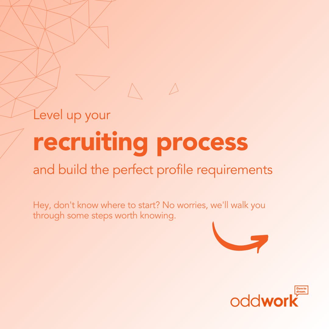 oddwork_'s tweet photo. Level up your recruiting process and build the perfect profile requirements! 🌟

Don’t know where to start? No worries, we made this walkthrough ⁠so that you know what to do and what not to do during the process. 👏

#recruitment #recruiting #employerbranding #oddwork https://t.co/5ymNpI40MF