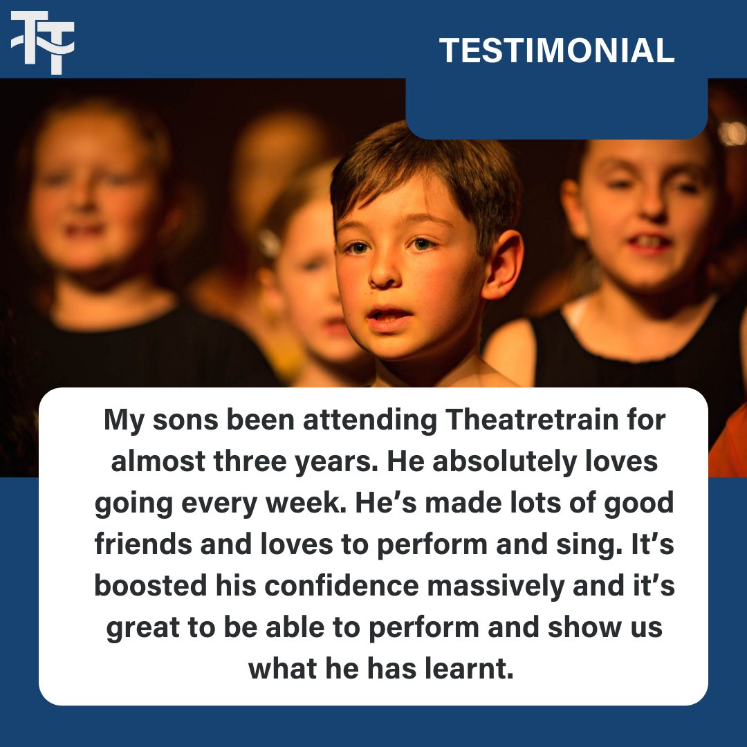 TT_Stevenage's tweet photo. #testimonialtuesday
Theatretrain is not just for girls! So if you have a son who loves to dance, sing and act get in touch!

https://t.co/5JKPjhxSZe https://t.co/nlJXmNTPnT