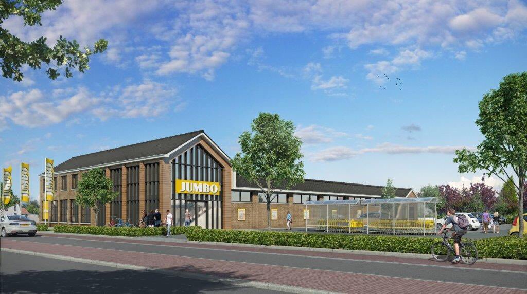 Goed nieuws! Onlangs hebben we het contract getekend met JP Real Estate voor de nieuwbouw van een Jumbo supermarkt aan de Rijksweg in Mook. Een fraai ontwerp van Driessen Architectuur. We hopen voor de bouwvakantie van start te gaan. Op naar een mooi eindresultaat!