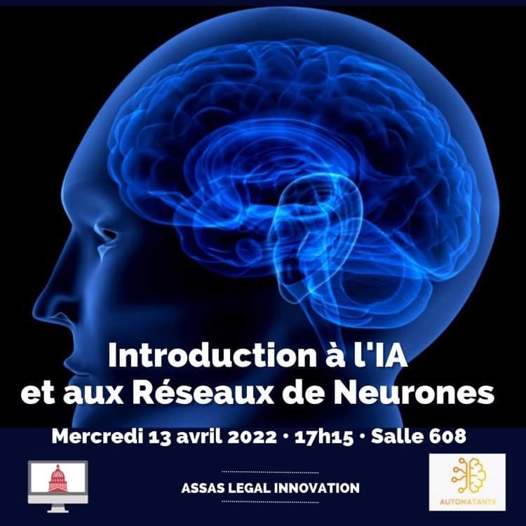 [DEMAIN - FORMATION IA]
 
🔥 Notre pôle Intelligence Artificielle vous invite à sa formation sur le thème « Introduction à l’IA et aux réseaux de neurones ». 

🦾 Inscrivez-vous  en cliquant sur le lien suivant : lnkd.in/dDjv7uG5

<a href="/automatants/">Automatants</a>