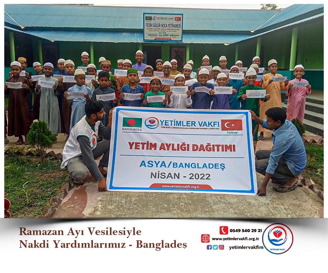 YetimlerVakfim's tweet photo. Ramazan ayı vesilesiyle Bangladeş'te Fesih Güler Hoca medresesinde yetim kardeşlerimize bayram öncesi nakdi yardım desteğinde bulunduk. İlim talep etmeye çalışan kardeşlerimize destek olan tüm hayırseverlerden Allah razı olsun.

📱 0549 540 29 21

🌐https://t.co/QWQykBLbOb https://t.co/nMP7isyePO