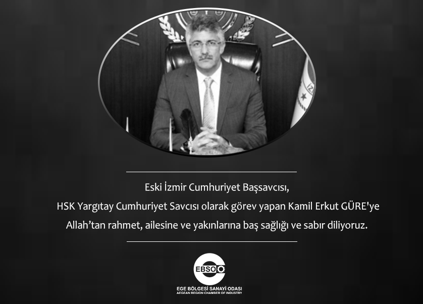 Eski İzmir Cumhuriyet Başsavcısı, HSK Yargıtay Cumhuriyet Savcısı olarak görev yapan Kamil Erkut GÜRE'ye Allah’tan rahmet, ailesine ve yakınlarına baş sağlığı ve sabır diliyoruz.