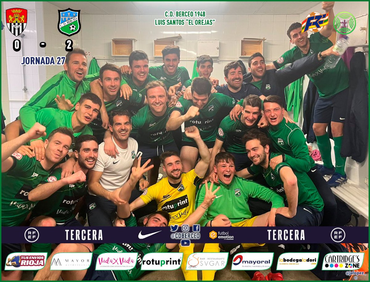 cdberceo's tweet photo. 🏆 TERCERA RFEF 🏆 G. XVI - J.27 🏆

🔚 @HaroDeportivo 0 - 2 @CDBerceo 

🎙 Enorme victoria en un escenario como El Mazo. Paradones de @KevinAlonso19  y GOLAZO de @dvigueram , penalti de @ruben11p para llevarnoss +3💚💚💚

💚💙VAMOS BERCEO💚💙 https://t.co/yhs9MRKGyy