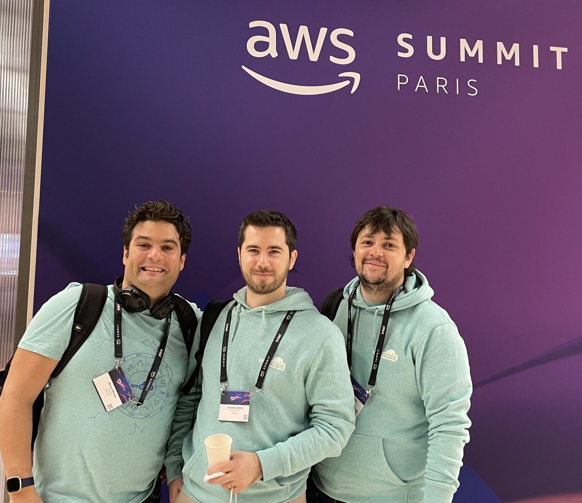 Démarrage de l’#awssummit avec les 3 mousquetaires ⁦<a href="/YesWeScale/">WeScale</a>⁩  ⁦<a href="/GeromeEgron/">geromeegron</a>⁩ ⁦<a href="/_JeanFavreau/">J_Favreau</a>⁩
