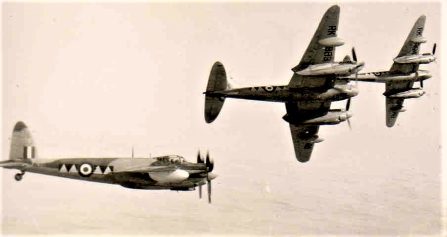 TheSuffolkMan's tweet photo. 10+ years ago I was sent a DVD to use, they have been floundering on FLICKR so I am inc these here. In all cases copyright belongs to  [Kenneth Gerald Tickner &amp; Adrian Tickner] Todays pic #DH98 #Mk36 #Mosquito's. Rl115, RK983 &amp; RK994 @SocietySpitfire @Spitfire5518 https://t.co/V12oCsdXx9