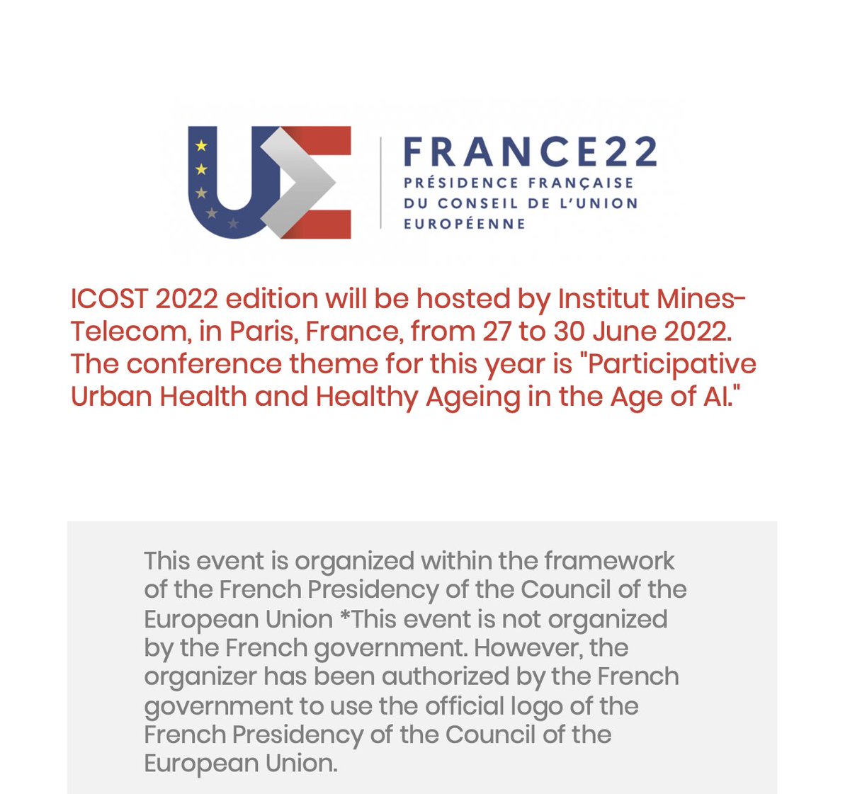 ICOST Conference tweet media