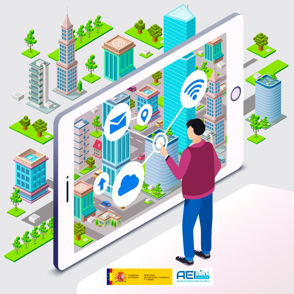SmartechCluster's tweet photo. 📶 El proyecto #IoP, liderado por Smartech Cluster y financiado mediante la línea de ayudas de apoyo a las AEI del @mincoturgob, sigue progresando.
📣Se encuentra en una fase en la que se empezará a implementar el #MVP del prototipo navegable.
#InternetOfPlaces #technology https://t.co/CDfOoVlX6d