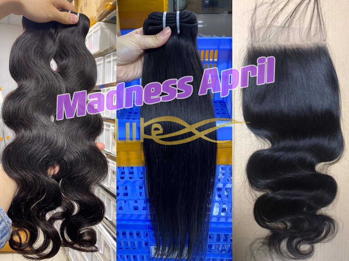 * Madness April Hair Factory Sales*. 
🥳30” bundle ~ $60

🥳20” closure $47 only

🥳24”26”28” &amp; 20” closure $200 

Wigs/Closure/Frontal/Tape ins / Itip available 🔥
Come to tell me what you want dear? 👏let me show you

Wa/8618320108535