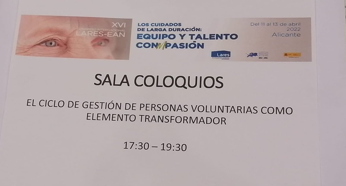 pvoluntariado's tweet photo. ¡Participamos en el XVI congreso de @Laresmayores!
Charlamos sobre las fases del ciclo de gestión de #personasvoluntarias y el reconocimiento de competencias como elemento transformador👥🤝
Además presentamos👉@VoluncloudApp, #VolPlus, #eVAVOL y #CertificaPlus 🔝 https://t.co/YLBxe0k0PJ
