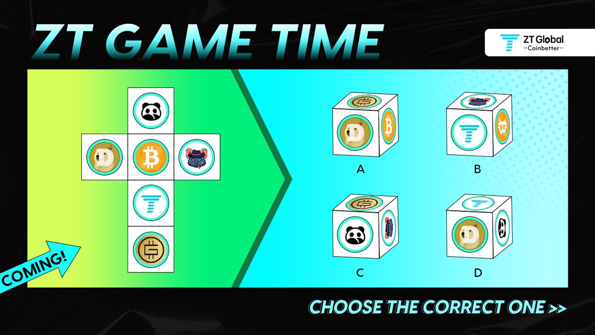 🧊#ZT GAME TIME🎉

🔝Join us to GET $ZTB AIRDROP🪂

🧩Follow <a href="/ZT_exchange/">ZT</a> 
🧩Rt 🔁&amp; Like❤️
🧩Comment the CORRECT answer🔠

🎁10 ppl will be randomly picked to get $ZTB Airdrop

⏰9:00 12nd,April~9:00 13rd,April.2022(UTC)

 #BTC #DOGE #PANDA #GMT #RATS #ZTB