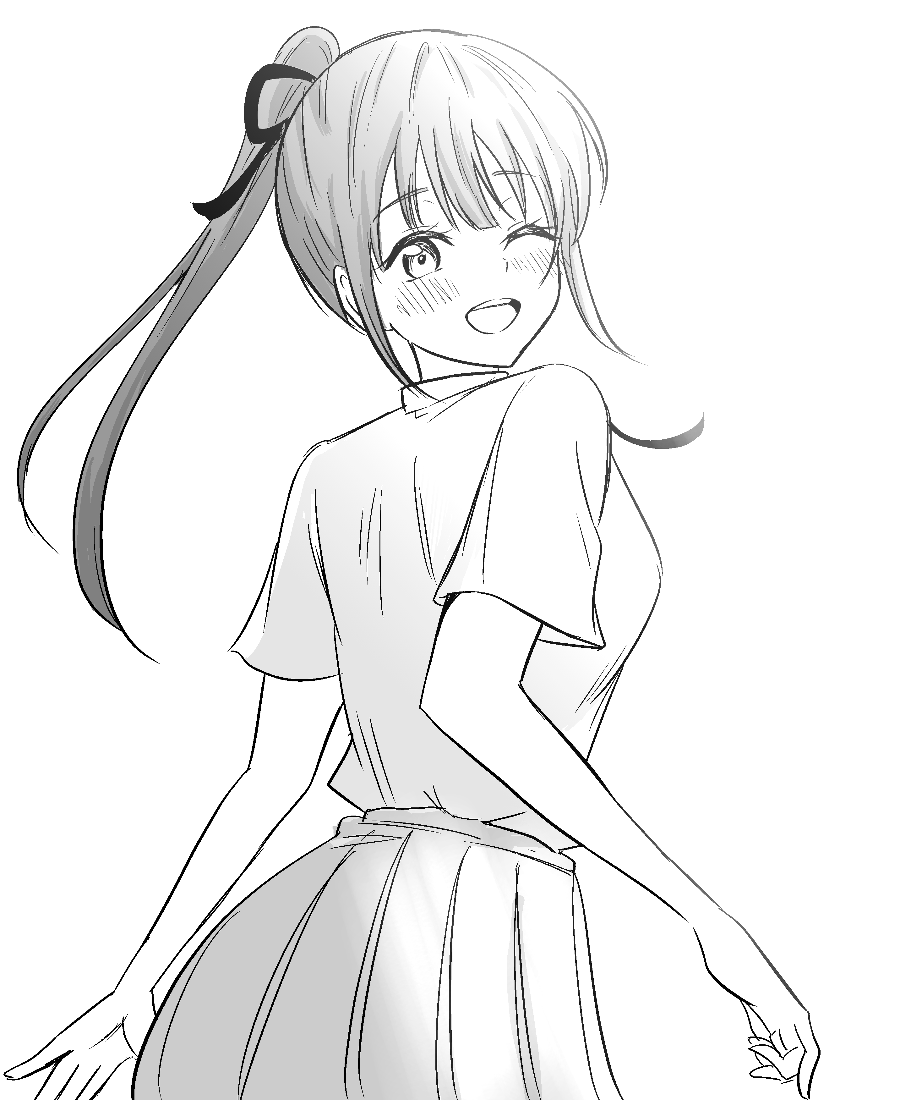 凪 散歩楽しい イラスト イラスト好きな人と繋がりたい 絵描きさんと繋がりたい オリジナル オリジナルキャラクター 女の子 ポニーテール T Co Bhiw3uqn0t Twitter