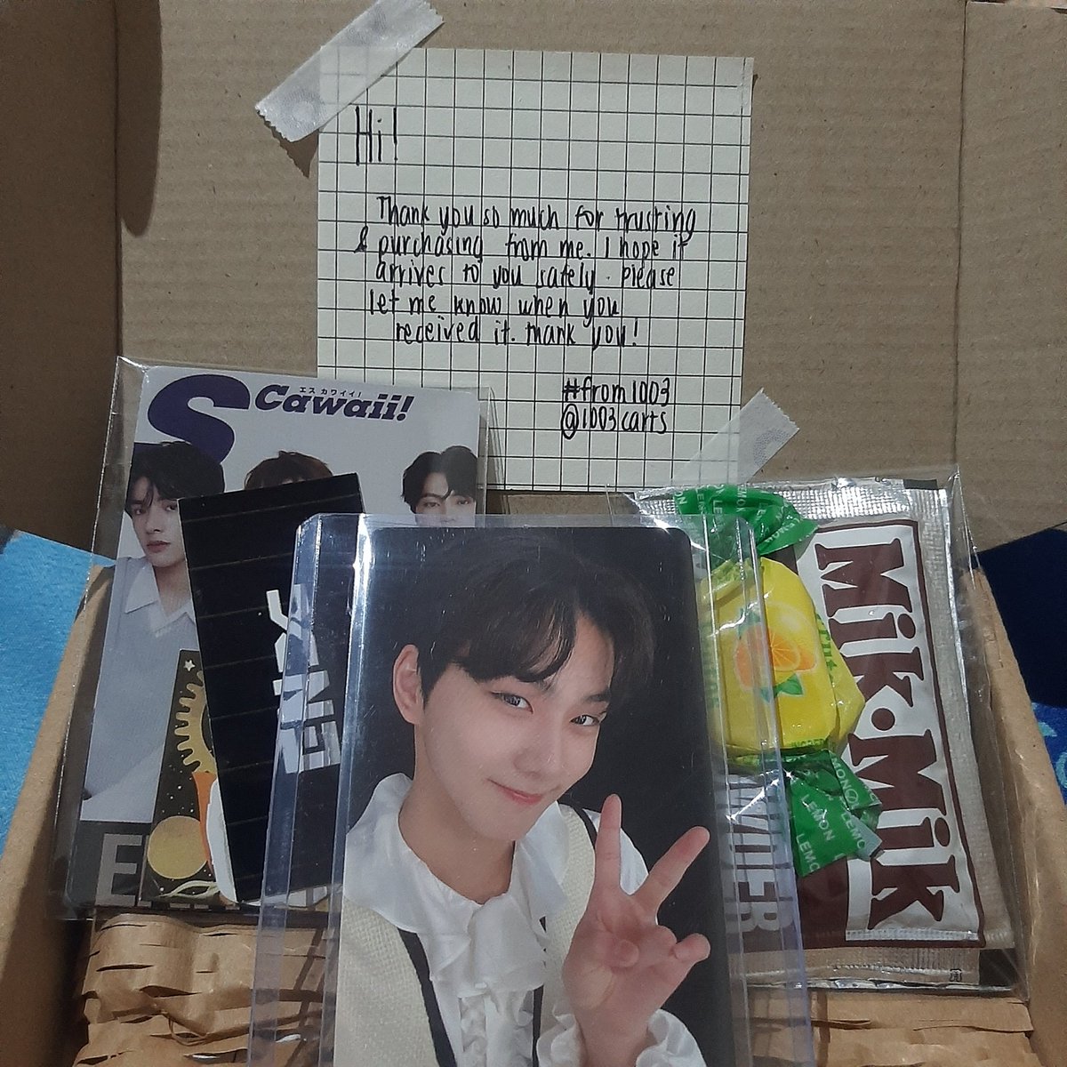 eu_nanana's tweet photo. Jungwon dusk peace umuwi!!! Thank youu^^ @1003carts #from1003 https://t.co/F1v22kcR4n