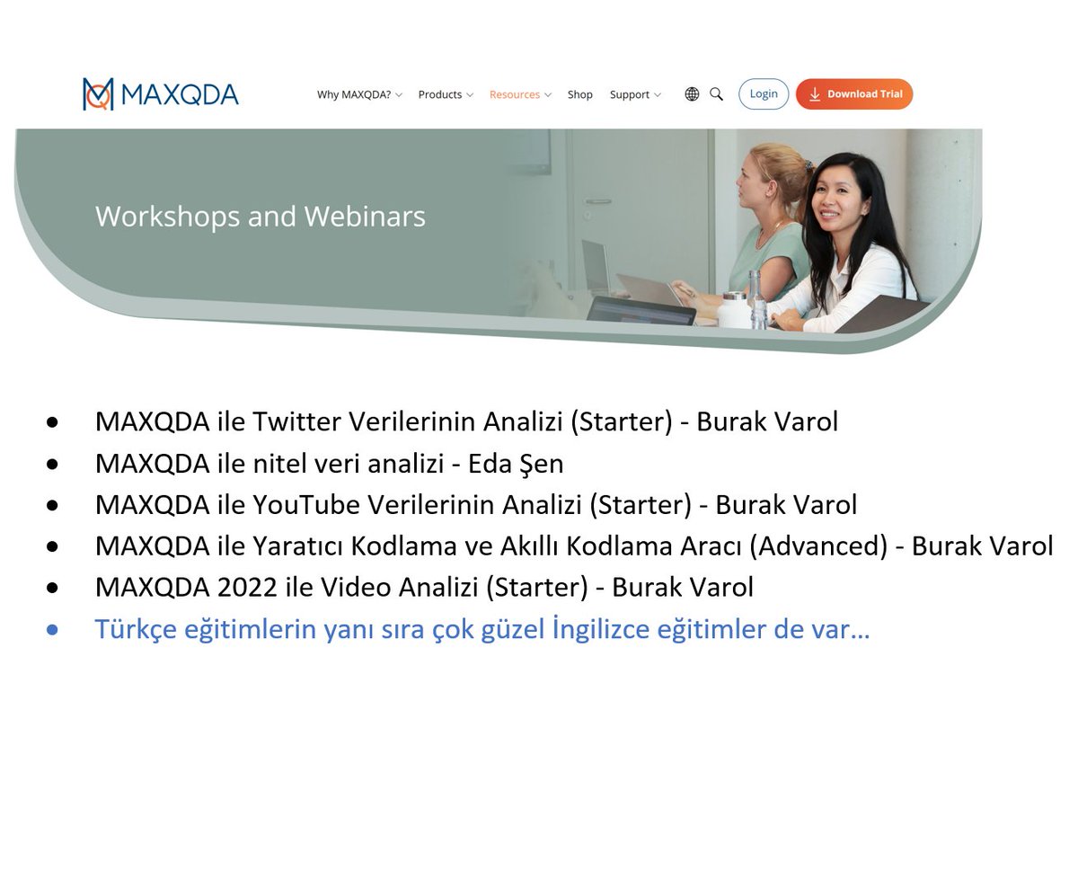 ▪Ücretsiz MAXQDA webinar ve çalıştayları... 
▪Nitel paradigmayı tezlerinde kullanacak öğrencilere özellikle önerilir 😮😎 <a href="/VerbiSoftware/">MAXQDA</a> 
👉Etkinliklere kayıt olmak için: maxqda.com/live-training
🔁Ramazan ayında paylaşın, sevap puanlarınız artsın!