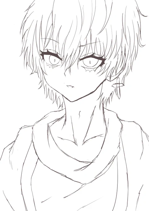 たまには男性オリキャラでも描くか 