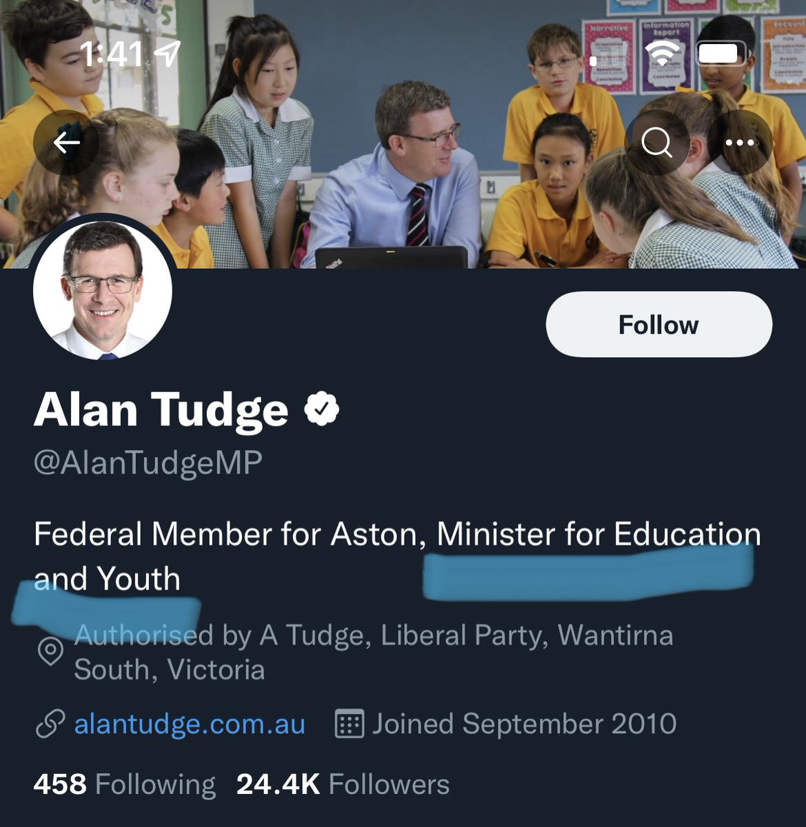 RT @tonymdolan: @murpharoo He might want to update his twitter profile. https://t.co/9zfQE5Dxpk