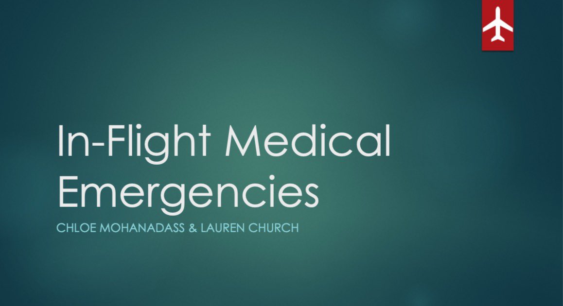 Today, <a href="/ChloeM_Med/">Chloe</a> and I are running a short workshop for KCL medical students on in-flight medical emergencies. We will cover the legal aspect of helping in an emergency on board, go through the aviation environment and how this can affect existing conditions…