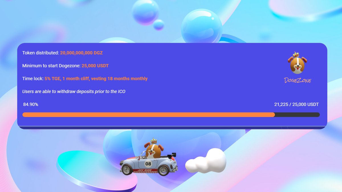 🔥MORE THAN 84% FILLED UP IN JUST 42 HOURS - It's 21,225 USDT🔥

⚡️What a surprise. Thanks for the support of the community! 

😍Have you joined the ICO yet? 
🚀 Hurry up not to miss this exclusive chance👇

💠 dogezone.io/ico