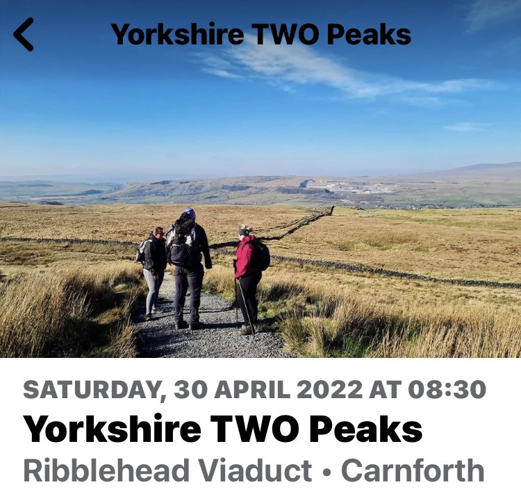TeamTrueSpirit1's tweet photo. Yorkshire 2 Peaks!
We will be starting at Ribblehead Viaduct and doing a circular walk over Whernside and Ingleborough, covering 14 miles. 

If you are unsure that you can make the 2 then there is always on option to head back to the cars after doing Whernside 🌞 https://t.co/UNcuRaIbOn