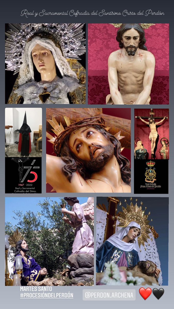 CPerdonArchena's tweet photo. Hoy no es un martes cualquiera, es el martes más bonito, es MARTES DEL PERDÓN.
¡¡VIVA EL CRISTO DEL PERDÓN!!
#75AñosdePerdon #Archena #SemanaSanta2022 ⁦@AytoArchena⁩ ⁦⁦@ElPerdonMurcia⁩ ⁦@ObispoCartagena⁩ ⁦@Ajcampu86⁩ https://t.co/DewGMS2gp2
