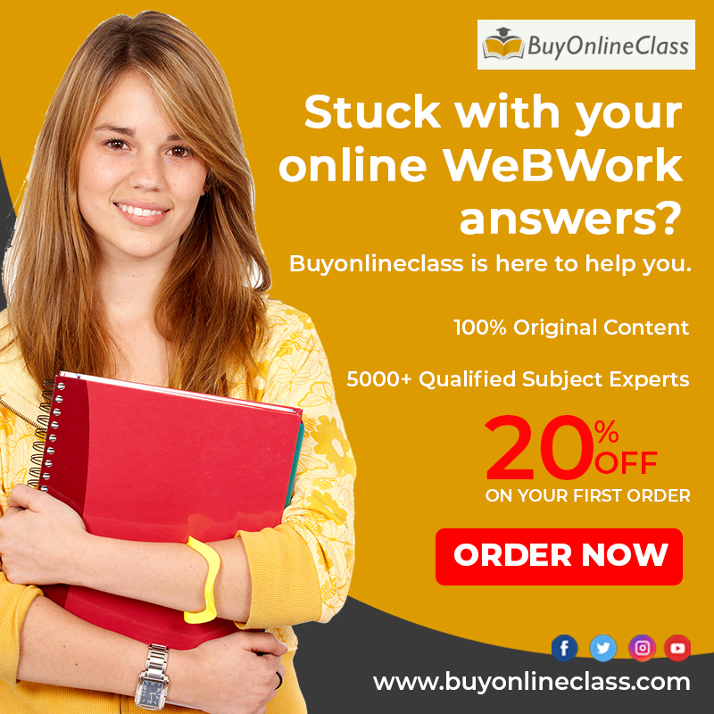 buyonlineclass's tweet image. Stuck with your online WeBWork answers? Buyonlineclass is here to help you. 100% Original Content. 5000+ Qualified Subject Experts. 
Visit - bit.ly/32ry1jo

#WebWork #Webworkanswers #students #Math #Physics #Chemistry #Assignment #Buyonlineclass