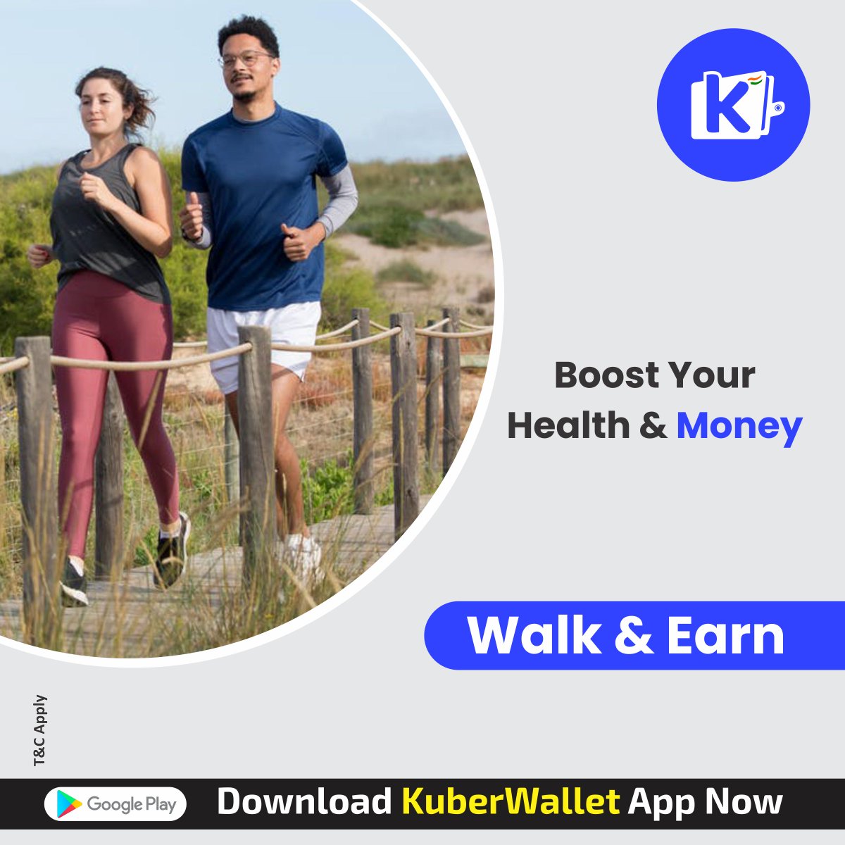 kuberwallet's tweet image. A new global economy of wealth through health is Coming..
.
#kuberwallet #fitness #walkandearn #walkandearnapp #walkandearncoins #walkandearnmoney #walkandearnindia #fitindia #fitindiamovement #walking #wallet