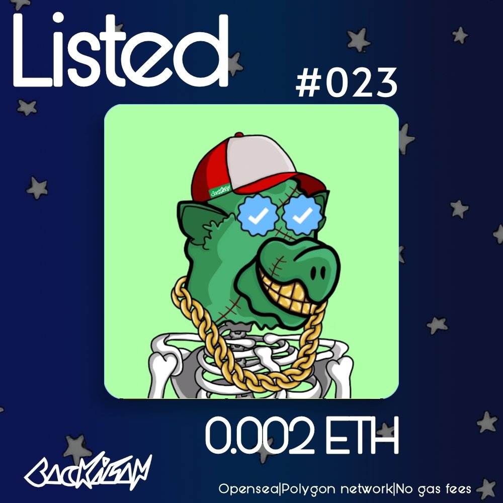 Backigan #023 was listed!

Available in OPENSEA, with all its properties, what are you waiting for to pick it up?

Opensea|Polygon network|No gas fees