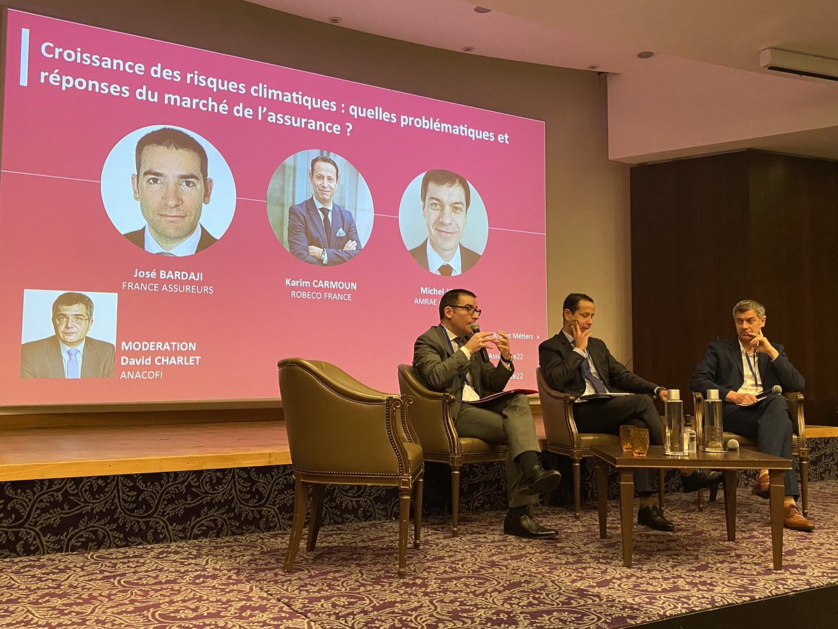 #defisassurance22 Première table ronde <a href="/Option_Finance/">Option Finance</a> sur les risques climatiques avec José Bardaji. La #prévention est clé !