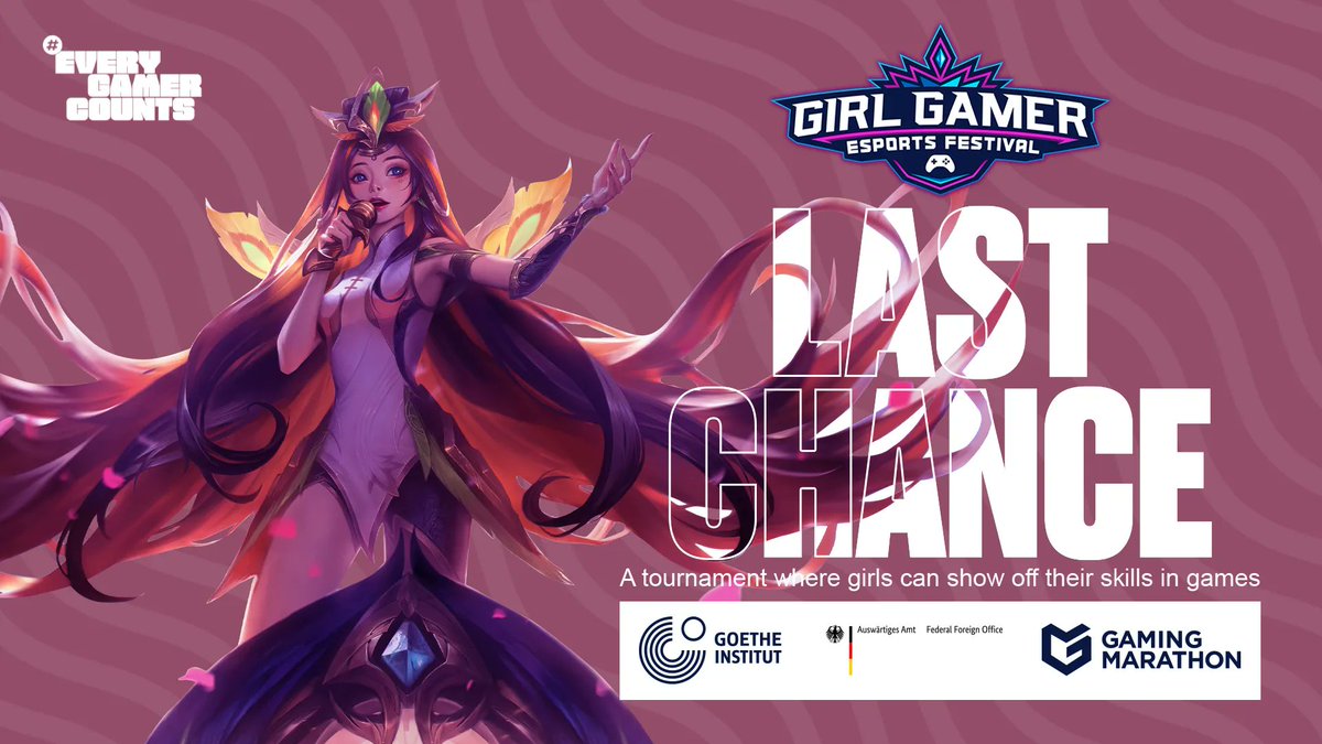 Încă puțin și dăm startul competiției în care #EveryGamerCounts 🎉

🗣️ Mai aveți la dispoziție câteva ore pentru a lua parte la cel mai mare turneu de League of Legends dedicat fetelor pasionate de gaming.
 😎
Ce mai așteptați? 👉 buff.ly/3Hd9nF7