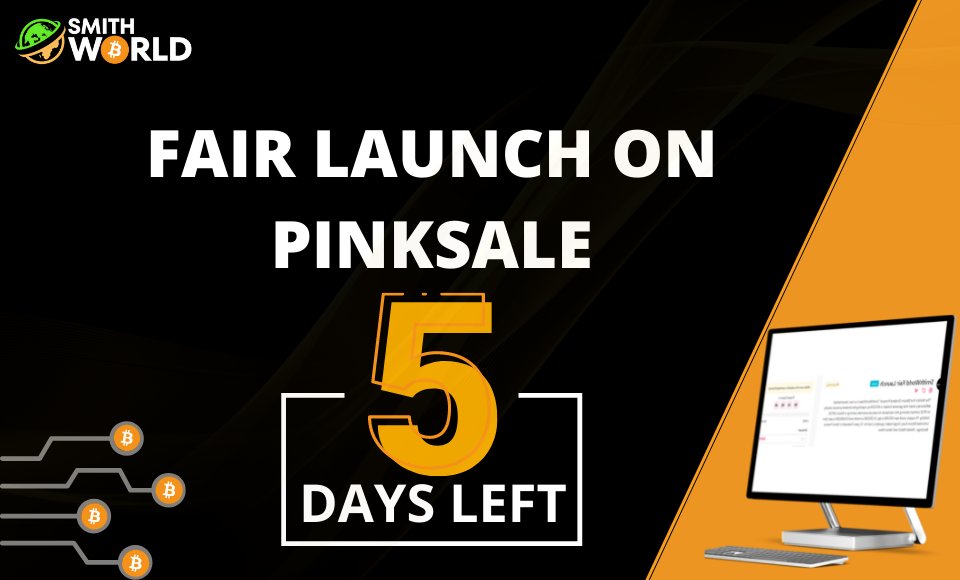 SmithWorldToken's tweet photo. ⚡️Attention, Smith Armies!

If you haven't loaded your bags yet with SmithWorld token, then grab this chance Armies! 
There are still 5 days left before we end our Fair Launch on PinkSale! 

Come and ride with us to the moon and beyond! 

Pinksale Link: https://t.co/cNFnadZ411 https://t.co/NSEDNt0rhb