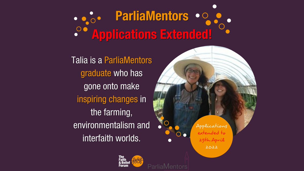 The Faith & Belief Forum (@faithbelieforum) on Twitter photo 🎓ParliaMentors Applications EXTENDED!🎓
"I don’t know where I’d be if I hadn’t been on the programme"
Read more about <a href="/ParliaMentors/">ParliaMentors</a>' Alumni Talia's experiences on the programme and her interfaith farm here: faithbeliefforum.org/spotlight-on-t…
🎓Apply here: faithbeliefforum.org/programme/parl… 🎓ParliaMentors Applications EXTENDED!🎓
"I don’t know where I’d be if I hadn’t been on the programme"
Read more about <a href="/ParliaMentors/">ParliaMentors</a>' Alumni Talia's experiences on the programme and her interfaith farm here: faithbeliefforum.org/spotlight-on-t…
🎓Apply here: faithbeliefforum.org/programme/parl…