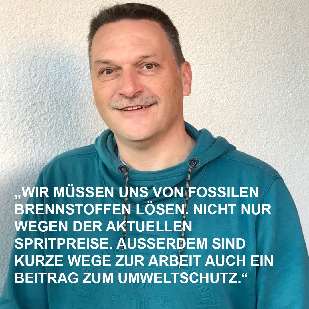 Thomas Baur ist #Klimawender und wünscht sich eine moderne Zukunft für seine Heimatstadt.

#weilheimteck #klimawerk #klimaschutz #mobilität