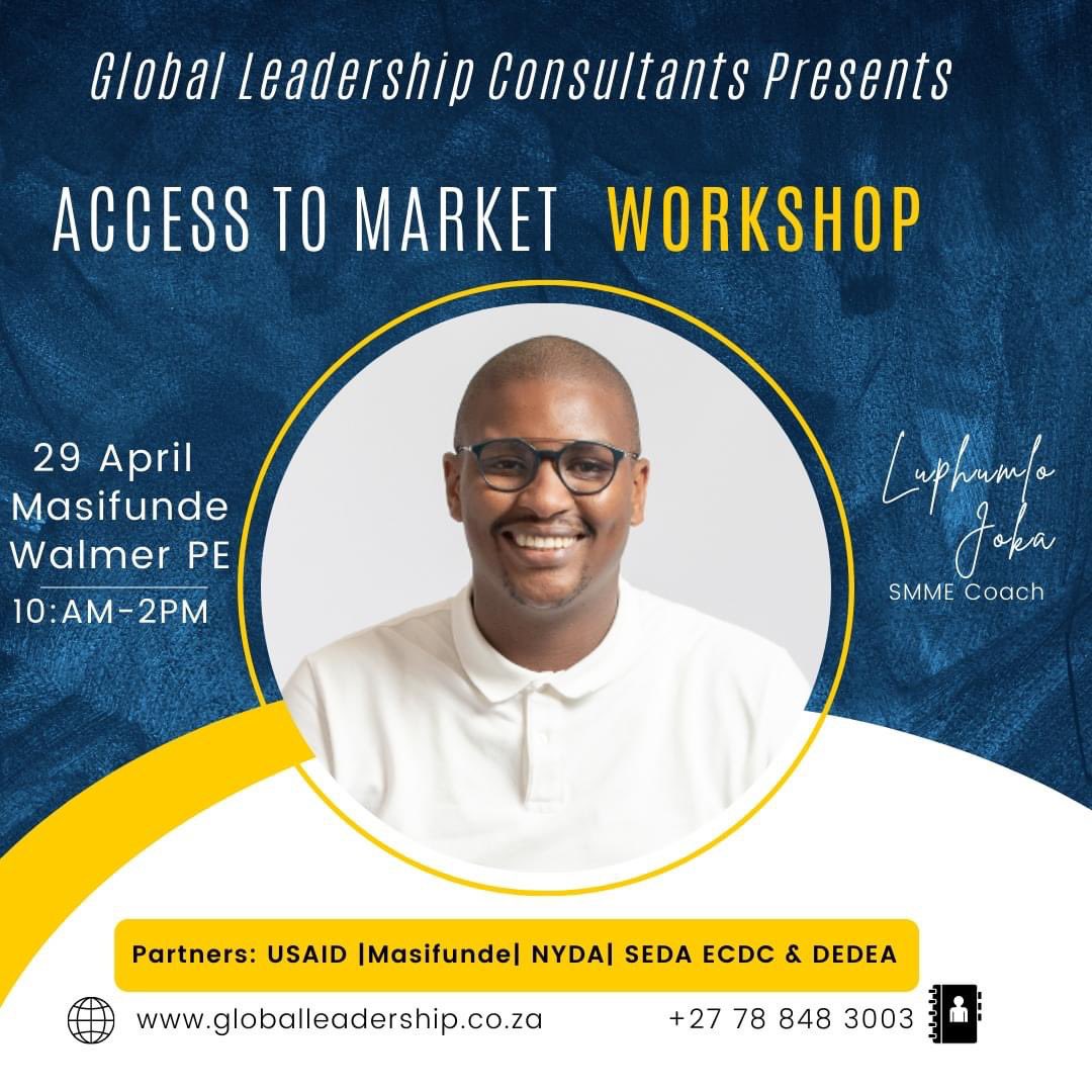 jokaluphumlo's tweet photo. Free Access To Market Workshop 
Date : 29th April 2022

📍Venue :Masifunde Change-maker Academy Walmer PE 
⏰Time : 10 AM - 2PM 
RSVP  https://t.co/uGOuhIlUlL https://t.co/QeJ7axF8Fp