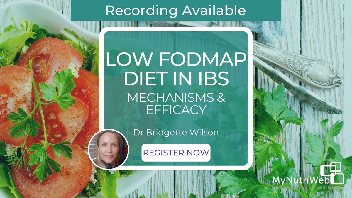 MyNutriWeb's tweet photo. April is #IBSAwarnessMonth🌟so why not catch up on our #FODMAPScience Webinar with @realfood_doctor ? Catch up: https://t.co/8obEp7EEDn
Supporting resources: https://t.co/Eoqi0Y6GBw
✅ 60 mins @AfN_UK_ CPD
🥗 🥑 Learn about the low #FODMAP diet & the role it can play in #IBS https://t.co/OmhtBYll4S