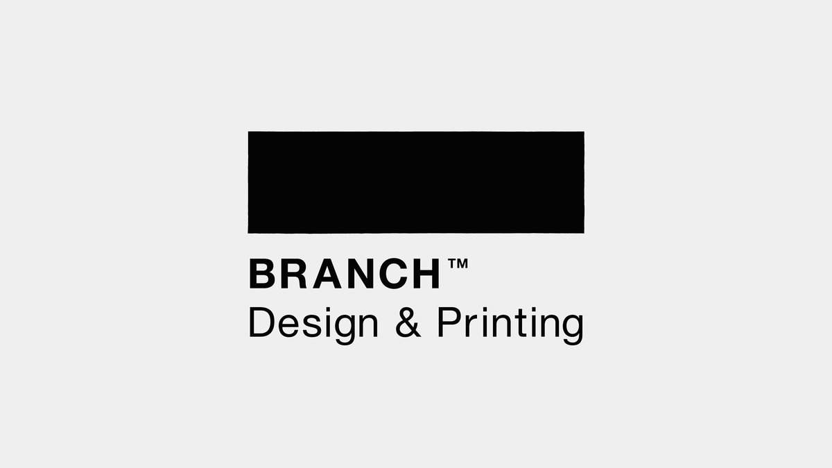 harada_designer's tweet photo. デザイン&amp;印刷会社"BRANCH"
ー
ロゴデザインとステイショナリーデザインを担当しました。アイデンティティであるベタ面は細かな歪みを出し、シルクスクリーンの質感を表現ししました。

#ロゴデザイン #タイ���グラフィー https://t.co/QMwZVlARTw