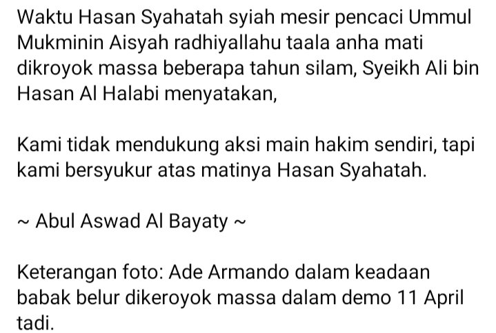 masihpanji's tweet photo. kasian pak Ade Armando tapi ya mau gimana lagi https://t.co/1dxSaBBqiC