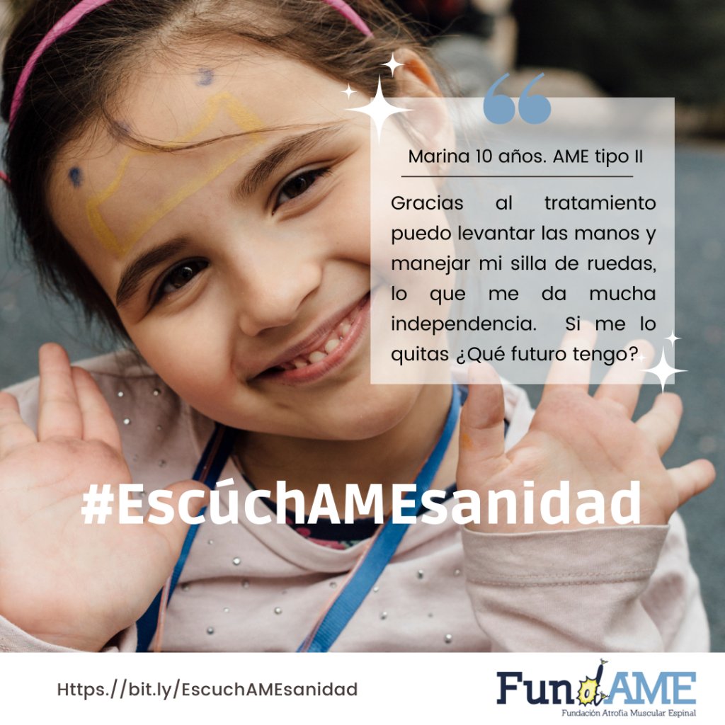 Somos Pacientes (@somos_pacientes) on Twitter photo .<a href="/FundameNet/">Fundación Fundame</a> lanza la campaña #EscúchAMEsanidad para alertar de las consecuencias de la limitación en el acceso, o incluso la retirada, de los #medicamentos ya aprobados para el tratamiento de la #AtrofiaMuscularEspinal
👉cutt.ly/6Fm7MGH
#Neuromusculares #AME .<a href="/FundameNet/">Fundación Fundame</a> lanza la campaña #EscúchAMEsanidad para alertar de las consecuencias de la limitación en el acceso, o incluso la retirada, de los #medicamentos ya aprobados para el tratamiento de la #AtrofiaMuscularEspinal
👉cutt.ly/6Fm7MGH
#Neuromusculares #AME