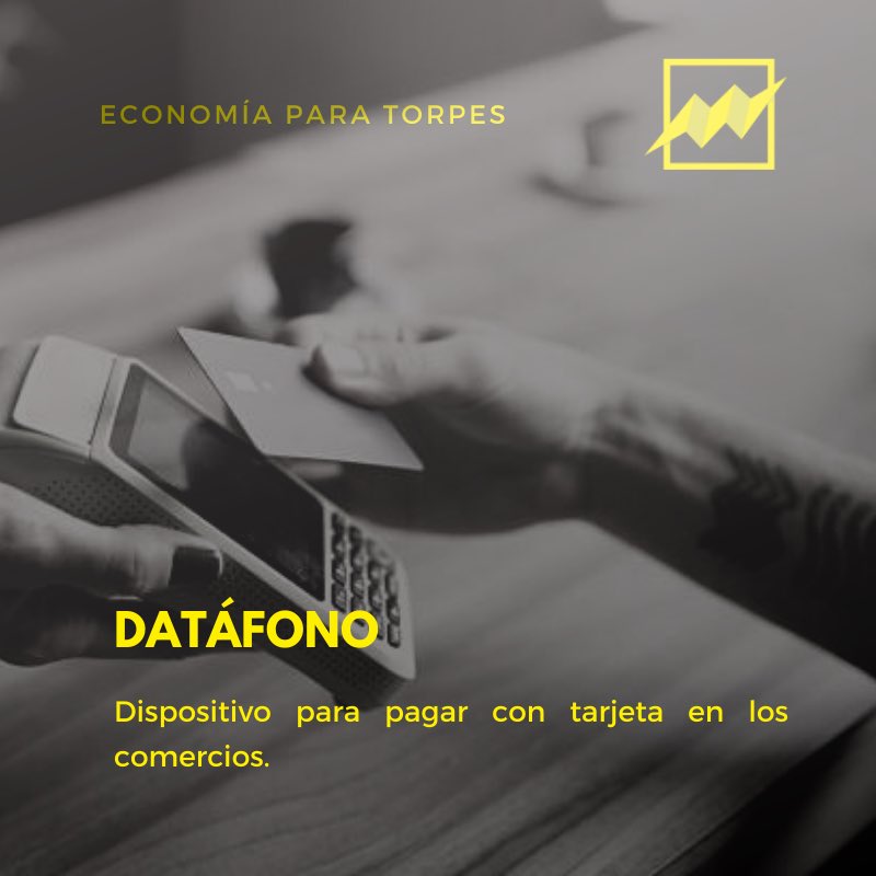 marianlopezfe's tweet photo. Datáfono: aparatejo con teclado y lector a través del cual puedes pagar en los comercios con tu tarjeta. #marianlopez #neurocienciaynegocios #rockyourmoney #economiaparatorpes #shoppingstar https://t.co/9ohE4jE5Py