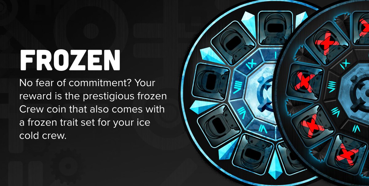 Mr Ø (@mr0chill) on Twitter photo For the die-hards who have not only resisted the urges to reveal but have also permanently frozen their crew using the <a href="/BUILTBYQUANTUM/">QuantumTECH</a> freezer, this coin’s for you. You OBVIOUSLY get a trait set for your crew for this one as well. For the die-hards who have not only resisted the urges to reveal but have also permanently frozen their crew using the <a href="/BUILTBYQUANTUM/">QuantumTECH</a> freezer, this coin’s for you. You OBVIOUSLY get a trait set for your crew for this one as well.