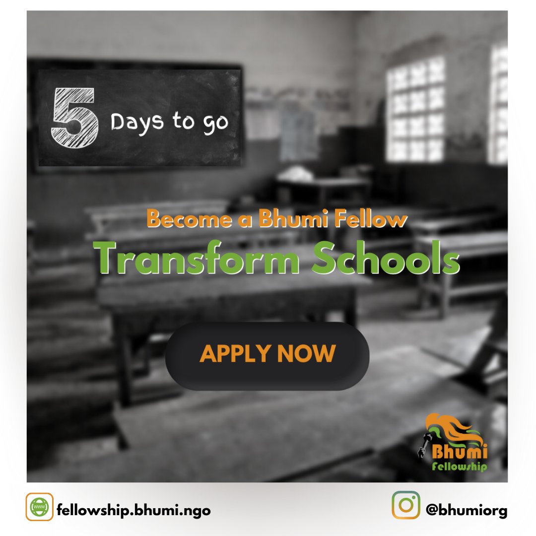 BhumiOrg's tweet photo. Remember your decision to be a part of this education revolution will have lasting effects on educators, on children, on their parents – and indeed on society as a whole
⠀
Apply - https://t.co/aZTPCCKsIY
⠀
#BeingBhumiFellow #BhumiFellowship #Education https://t.co/MFbSERRp7m