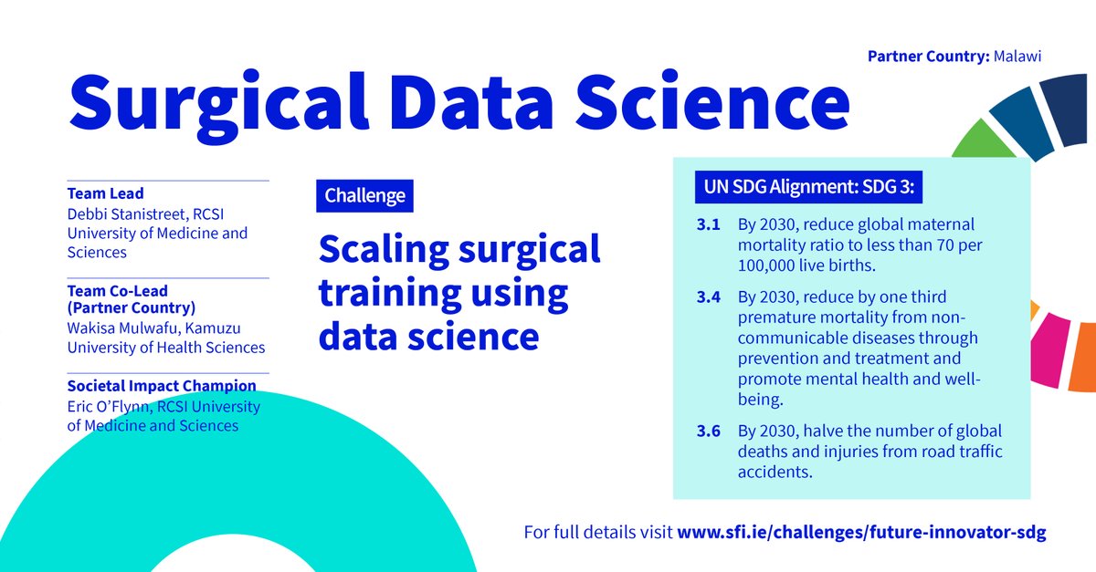 Researchirel's tweet image. As part of the SFI and @Irish_Aid supported #SDGChallenge research team Surgical Data Science aim to scale surgical training using data science in partnership with colleagues in Malawi.

sfi.ie/research-news/…

#UNSustainableGoals