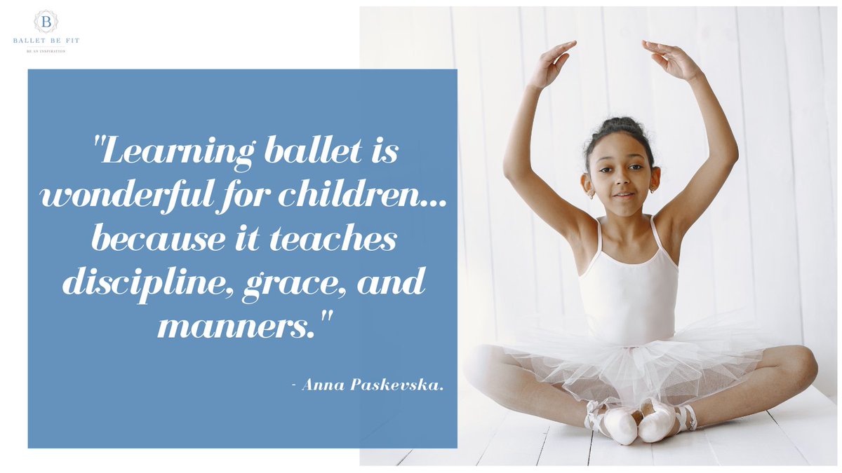 "Learning ballet is wonderful for children... because it teaches discipline, grace, and manners."
.
#ballet #balletdancer #balletbefit #learnballet #balletclasses #learn #discipline #Grace #manners #PositiveAttitude <a href="/BalletBeFit/">TeachBalletBeFit</a>