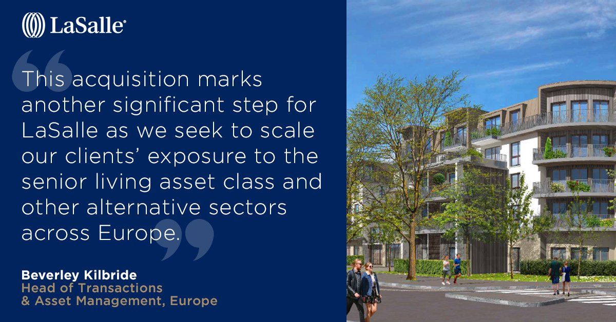 LaSalleIM's tweet photo. On behalf of a German separate account client, we’ve completed the acquisition of two fully pre-let senior living properties in Greater Paris.

Read more here on our growing presence in the senior living sector across Europe: https://t.co/aiAU0N9wnD

#InvestingTodayForTomorrow https://t.co/eVqnOCqmKd