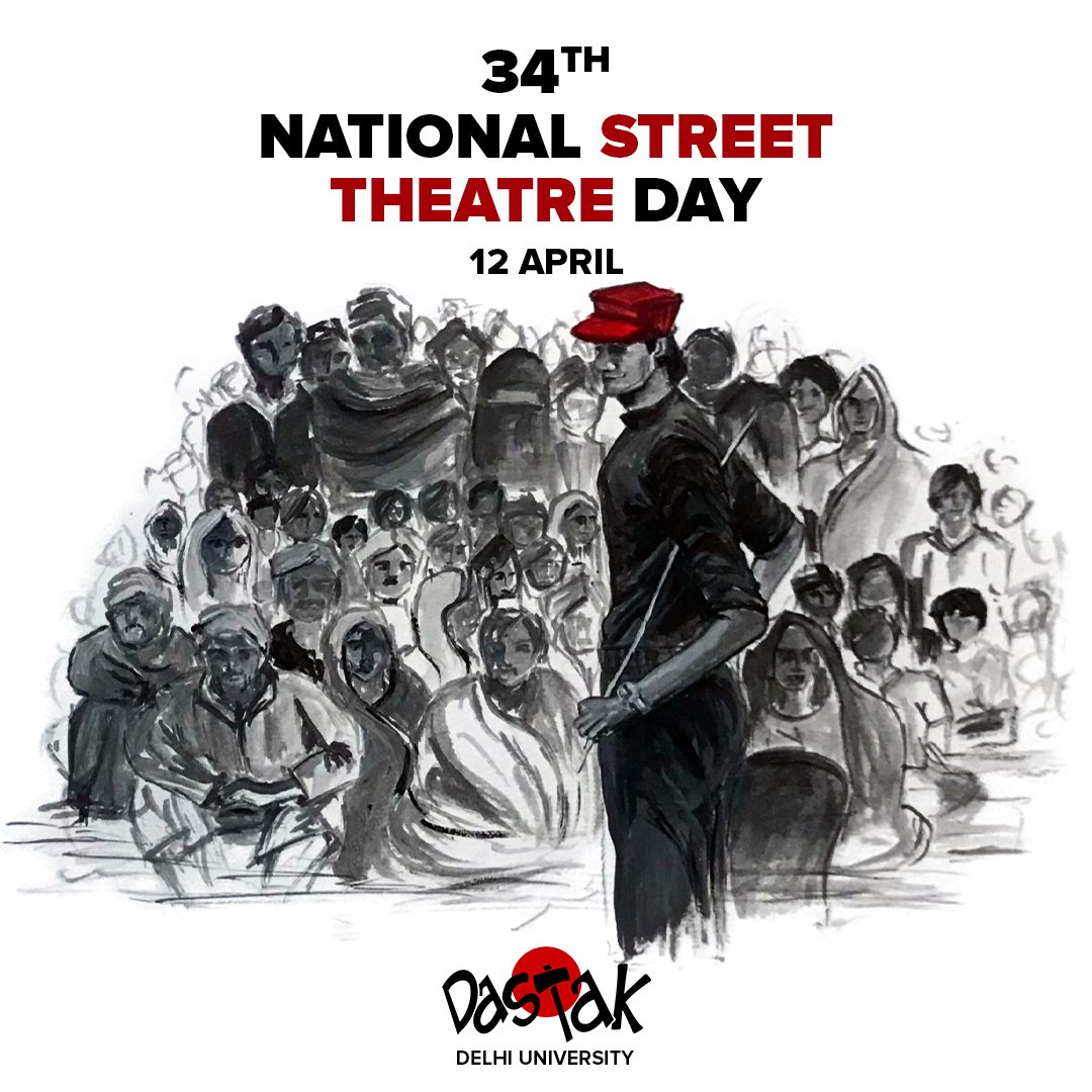 DastakDu's tweet photo. #NationalStreetTheatreDay greetings!!

Com. #SafdarHashmi's birth anniversary, 12 April is observed as day to celebrate and nurture #StreetTheatre across the country.

Illustration by Com. Navya

#theatre #DastakDU #Dastak https://t.co/06JjCfzrGS