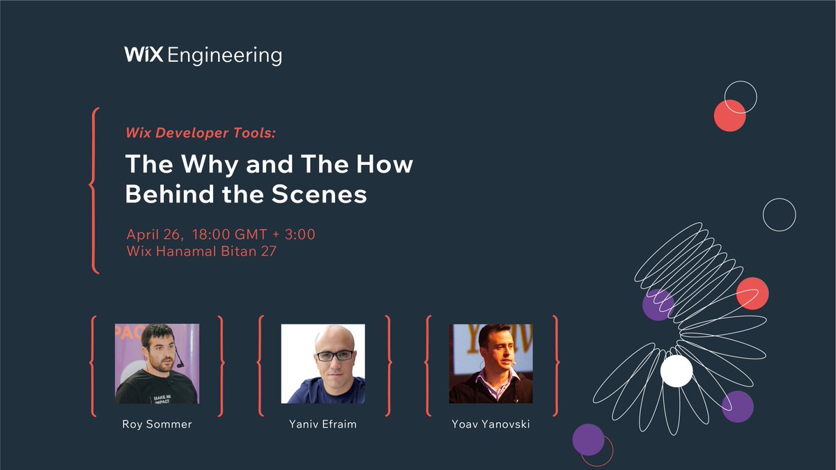 WixEng's tweet photo. Increase dev velocity by 4X and improve product quality? Reduce boilerplate &amp; increase dev velocity? Why enforce standards at scale? All questions answered by @YanovskiYoav, @yanivef and @iAmRoySom.

Don't forget to RSVP here: https://t.co/c5VwFSCCp4 https://t.co/20fjnP7OSI