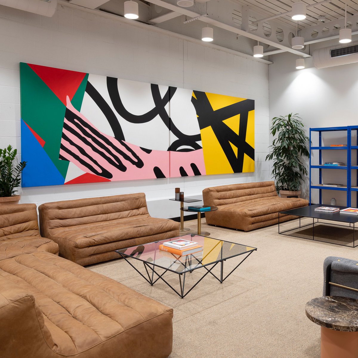 Four years ago! 
Time flies when you’re having fun 
🌈✨✨

Part of a collection of works for @wework Finsbury Pavement. A Loose Ends diptych for the entrance lobby.

More big things in the pipeline!

Photography: <a href="/jontywilde/">Jonty Wilde</a>