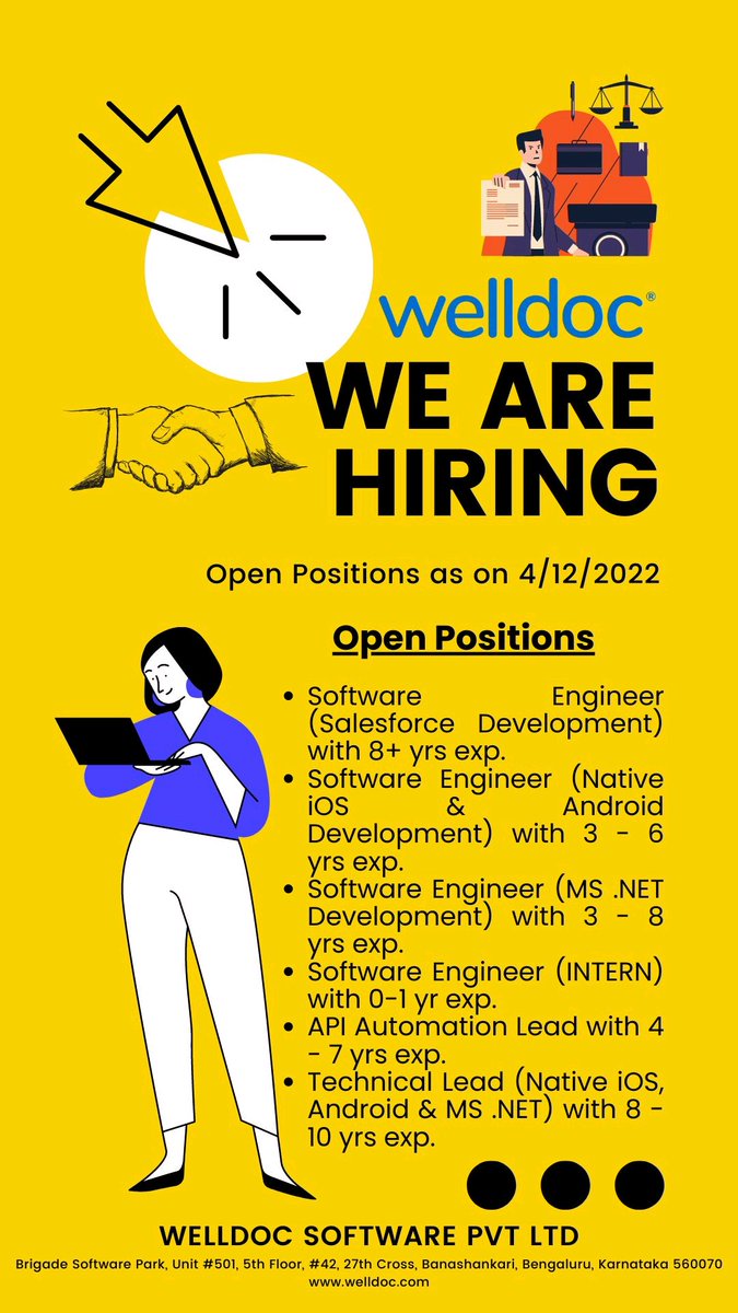 manuswath's tweet photo. Latest #oppurtunities at Welldoc Please do get in touch in case you are looking for a place where we strive to make patients life better. #jobs #jobsalert #blrjobs https://t.co/EPb6wK7aJU